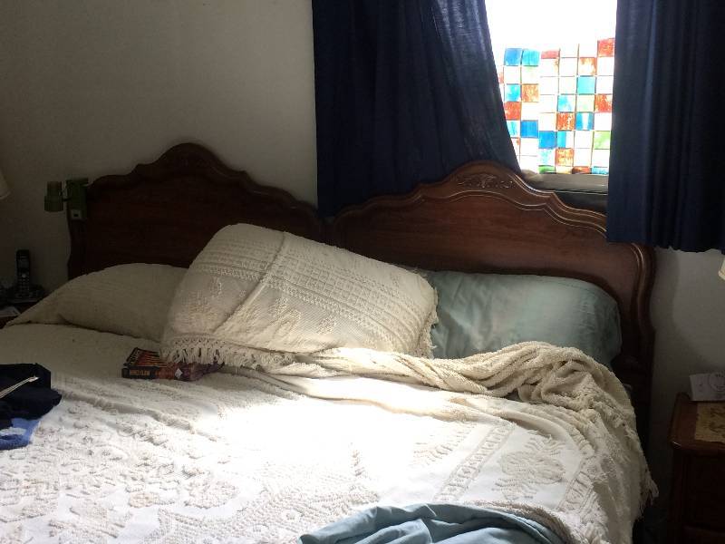 lot 1 image: Bed Frame with Headboard
