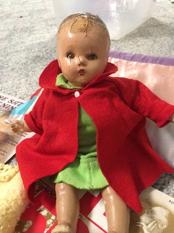 lot 92 image: Antique Doll, Vintage Magazines