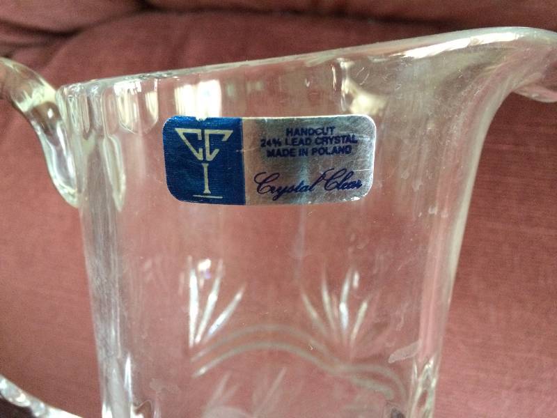 lot 190 image: Crystal Clear Pitcher