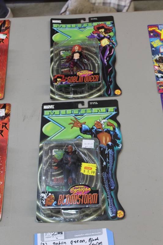 lot 74 image: Lot of (2) Marvel Mutant Action Figures Including 1) The Goblin Queen AND 1) Bloodstorm