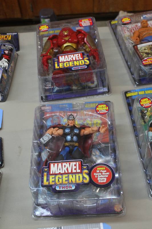 lot 95 image: Lot of (2) Marvel Legends Action Figures Including 1) Series III Thor AND 1) Legendary Rider Series Hulk Buster Iron Man