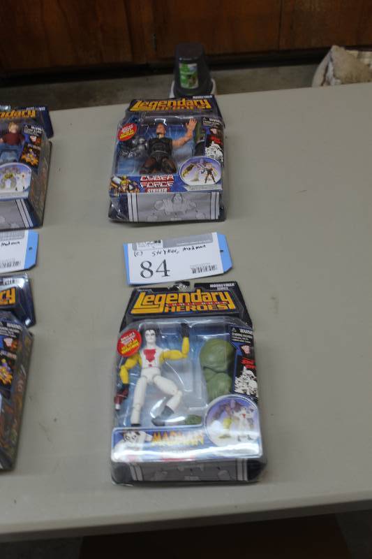 lot 84 image: Lot of (2) Legendary Comic Book Heroes Monkeyman Series Action Figures Including 1) Cyber Force Stryker AND 1) Madman