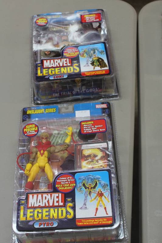lot 90 image: Lot of (2) Marvel Legends Onslaught Series Action Figures Including 1) Pyro AND 1) Loki