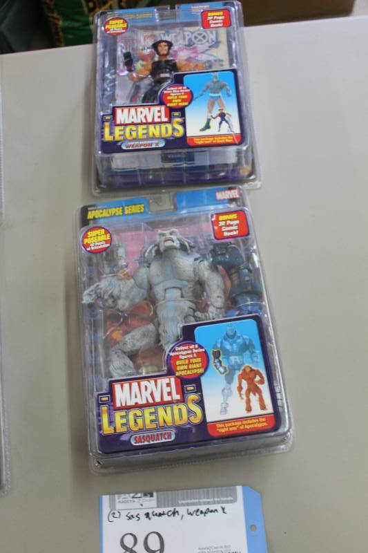lot 89 image: Lot of (2) Marvel Legends Apocalypse Series Action Figures Including 1) Sasquatch AND 1) Weapon X