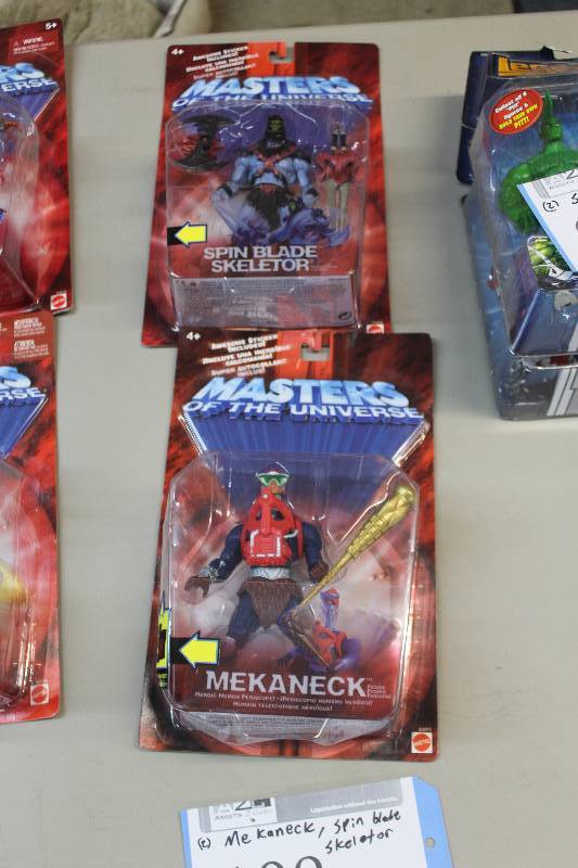 lot 108 image: Lot of (2) Mattel Masters Of The Universe Action Figures Including 1) Spin Blade Skeletor AND 1) Mekaneck