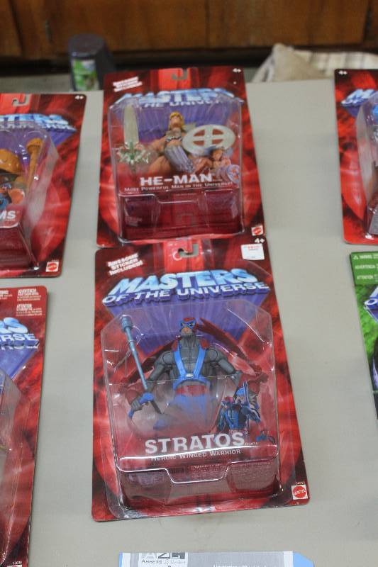 lot 112 image: Lot of (3) Mattel Masters Of The Universe Action Figures Including 2) He-man AND 1) Stratos