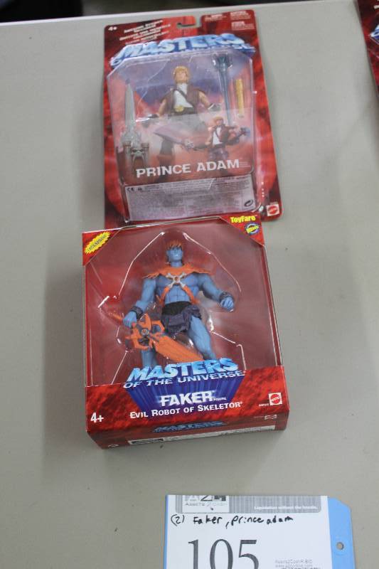 lot 105 image: Lot of (2) Mattel Masters Of The Universe Action Figures Including 1) Prince Adam AND 1) Faker