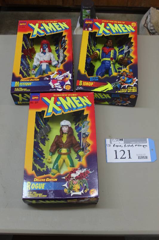 lot 121 image: Lot of (3) Marvel Comics X-Men Action Figures Including 1) Mystique AND 1) Bishop AND 1) Rogue