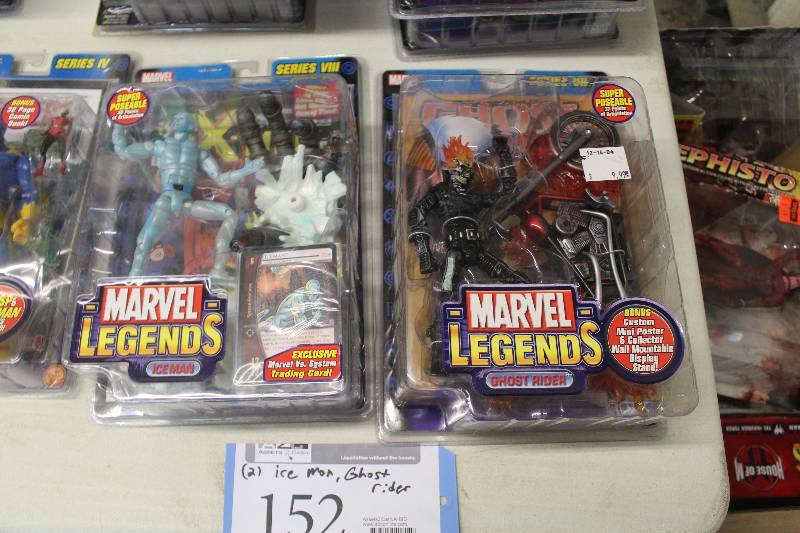 lot 152 image: Lot of (2) Marvel Legends Series VIII Action Figures Including 1) Iceman AND 1) Ghost Rider