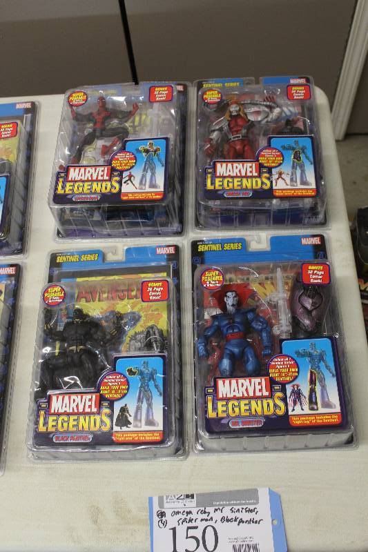 lot 150 image: Lot of (4) Marvel Legends Sentinel Series Action Figures Including 1) Omega Red AND 1) Mr. Sinister AND 1) Spiderman AND 1) Black Panther