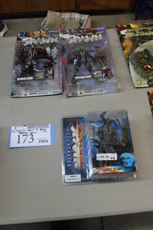 lot 173 image: Lot of (3) Spawn Action Figures Including 1) Zombie Spawn AND 1) Medival Spawn 3 AND 1) Spawn VI