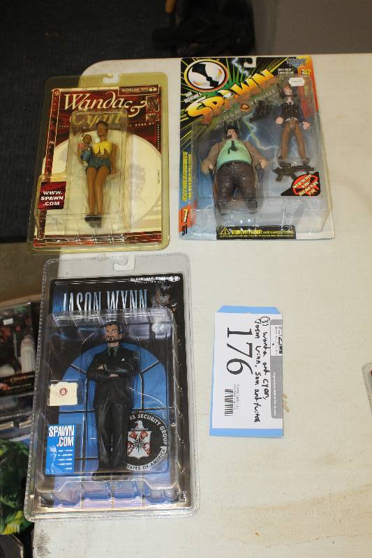 lot 176 image: Lot of (3) Spawn Action Figures Including 1) Wanda and Cyan AND 1) Jason Winn AND 1) Sam and Twitch