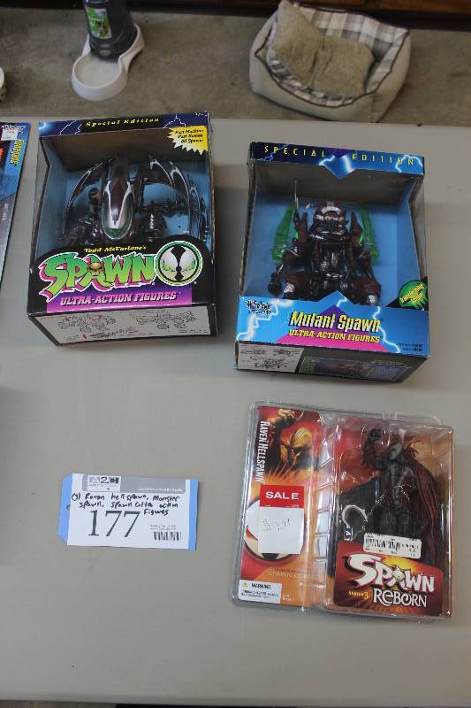 lot 177 image: Lot of (3) Spawn Action Figures Including 1) Spawn Special Edition AND 1) Monster Spawn AND 1) Raven Hellspawn