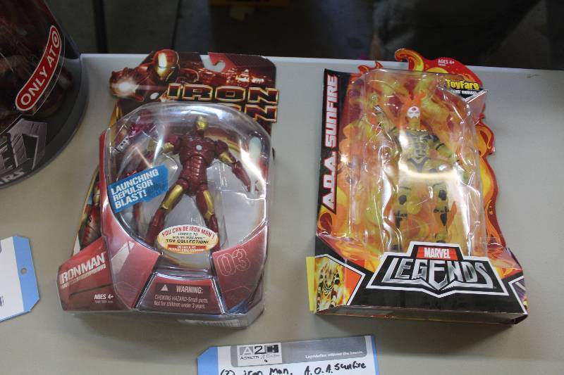 lot 201 image: Lot of (2) Action Figures Including 1) Marvel Legends A.O.A Sunfire AND 1) Iron Man Mark03