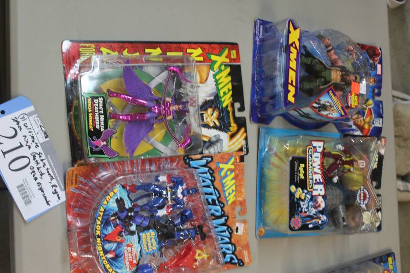 lot 210 image: Lot of (4) Marvel Collector X-Men Action Figures Including 1) Ninja Force Space Ninja Deathbird AND 1) Water Wars Aqua Attack Nightcrawler AND 1) Secret Weapon Force Power Slammers Rogue AND 1) Ultimate Sabretooth