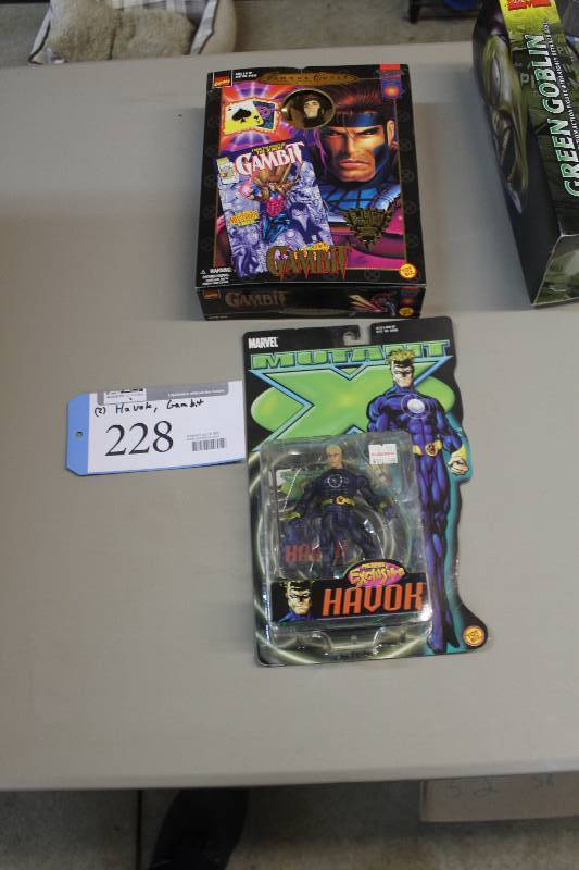 lot 228 image: Lot of (2) Action Figures Including 1) Marvel Mutant X Havok AND 1) Marvel Comics Gambit