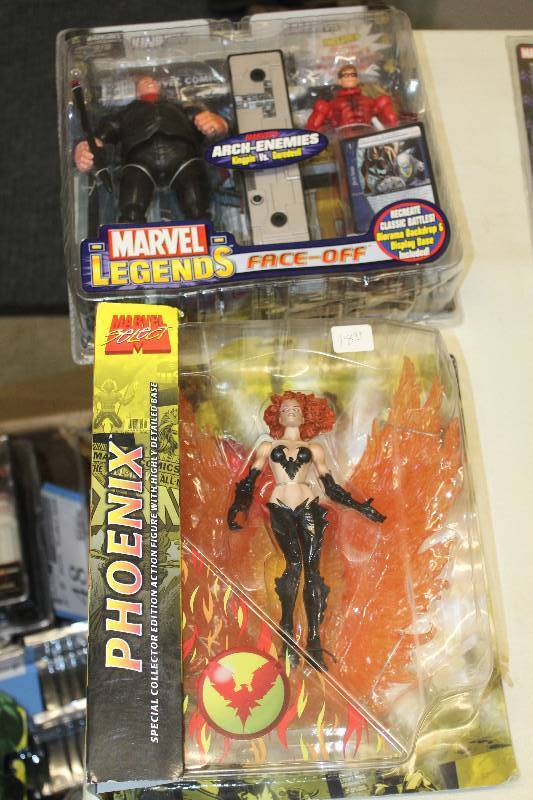 lot 226 image: Lot of (2) Marvel Action Figures Including 1) Legends Face-Off Kingpin vs. Daredevil AND 1) Select Phoenix