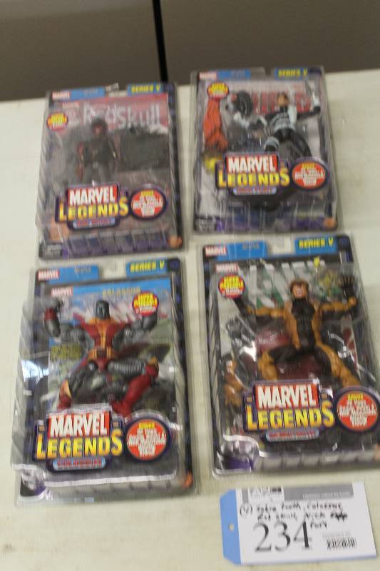 lot 234 image: Lot of (4) Marvel Legends Action Figures Including 1) Series V Nick Fury AND 1) Series V Red Skull AND 1) Series V Colossus AND 1) Series V Sabretooth