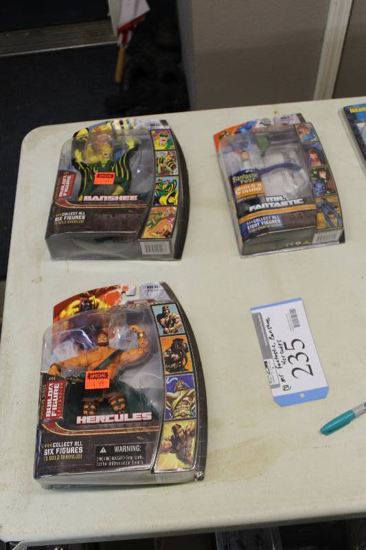 lot 235 image: Lot of (3) Marvel Legends Action Figures Including 1) Annihilus Series Hercules AND 1) Annihilus Series Banshee AND 1) Fantastic Four Mr. Fantastic