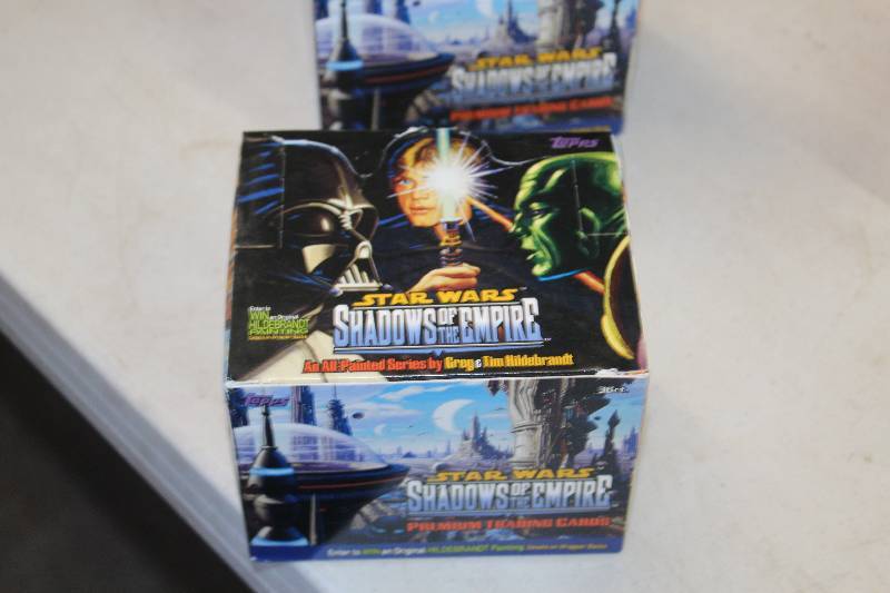 lot 284 image: Box Lot of Star Wars Shadows Of The Empire An All-Painted Series By Greg & Tim Hildebrandt Action Figure Cards