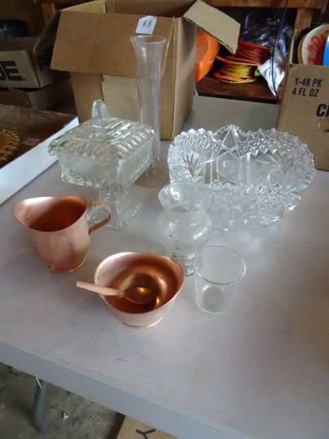 Glassware & Copper Items