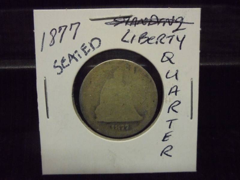 1877 Seated Liberty Quarter