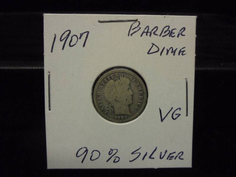 1907 Barber Dime