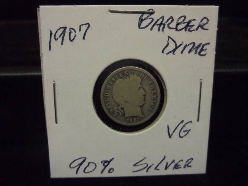 1907 Barber Dime