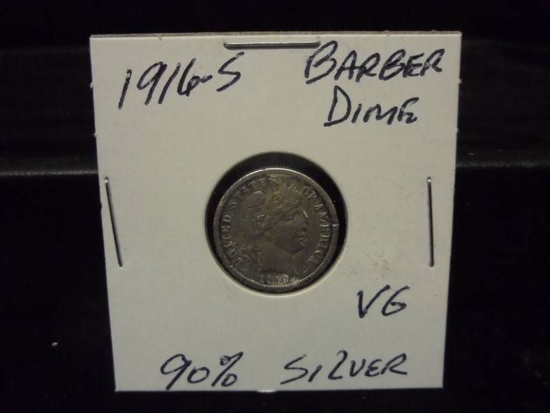 1916-S Barber Dime