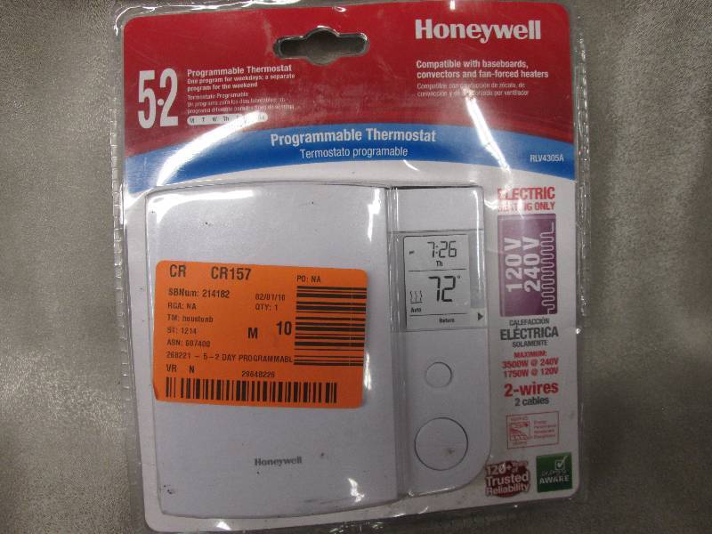 Honeywell 5-2-Day Baseboard Program...