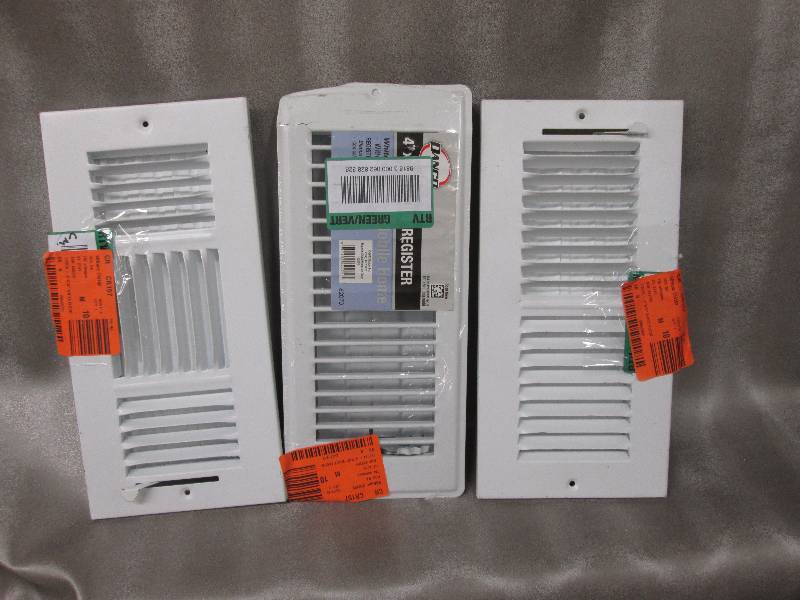 Assorted floor vents, one has damag...