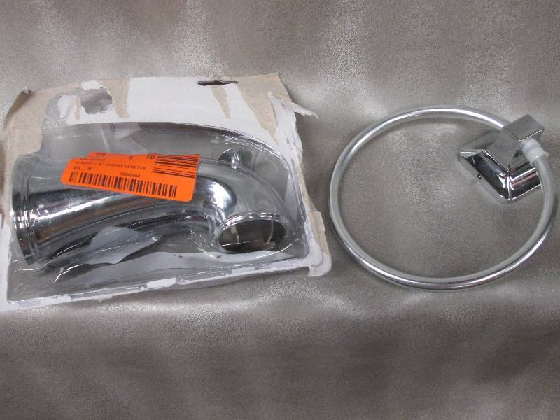 ChromeTub spout and towel ring...