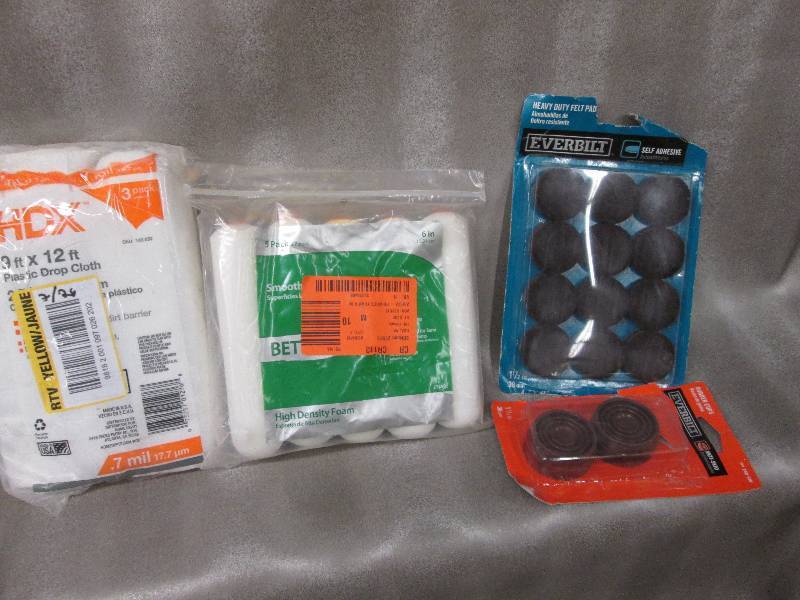 9x12 drop cloth, 5pk of 6in foam ro...
