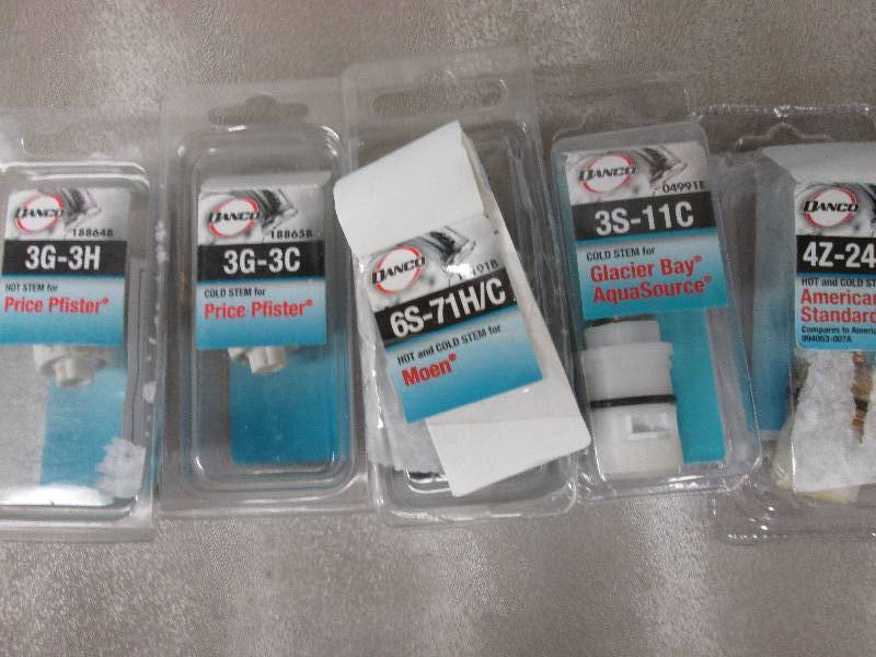 Lot of 5 assorted faucet stems ...
