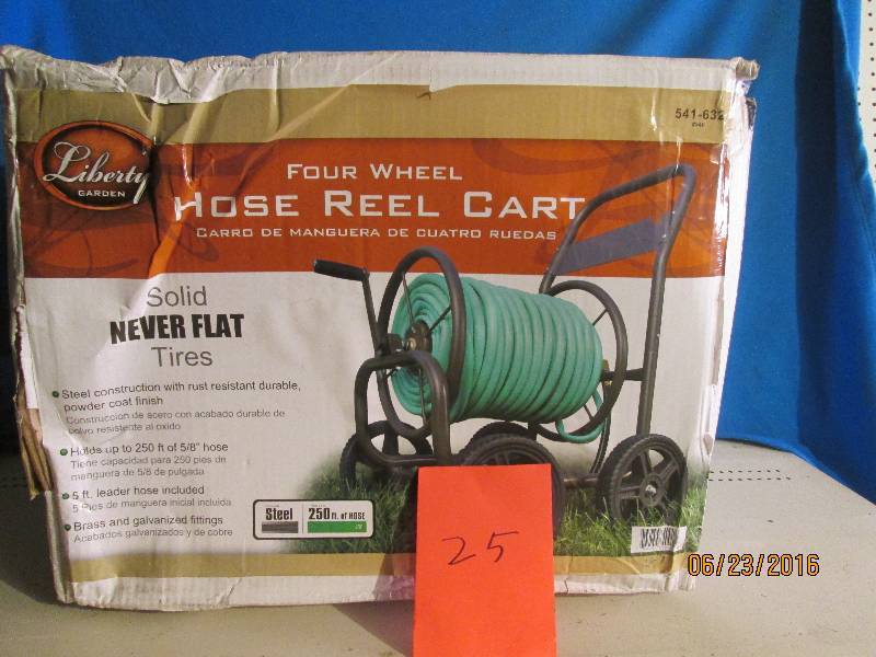 4 wheel hose cart hold up to 250 ft of 58 hose