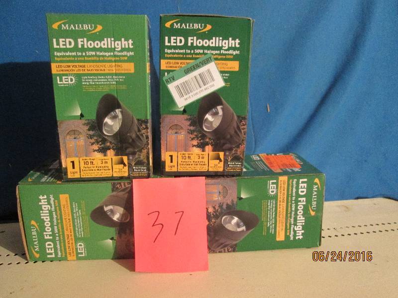 4 Malibu LED  light 50w Halogen floodlight 10ft range