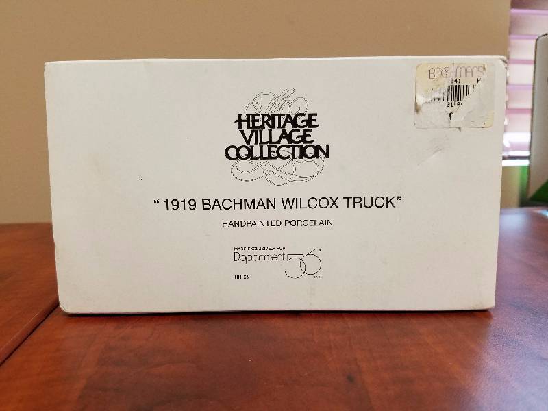lot 62 image: Department 56 1919 Bachman Wilcox Truck Hand painted Porcelain