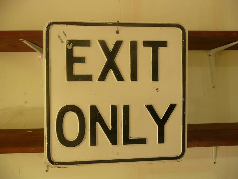lot 6 image: Old Exit Only Sign