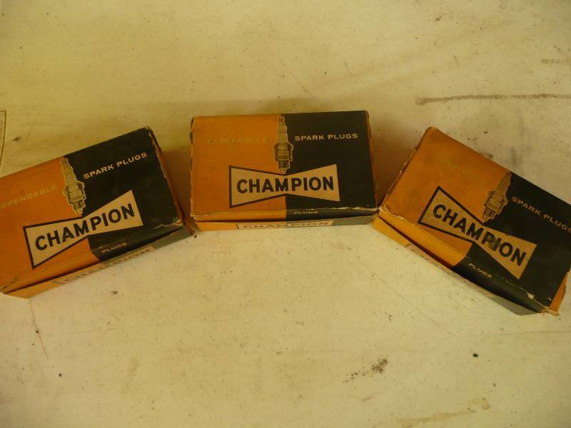 lot 84 image: Vintage Champion Sparks Plugs Full Boxes