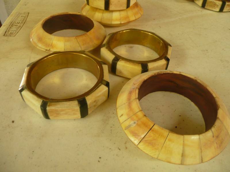 lot 107 image: Vintage Bracelets - Bone & Ebony