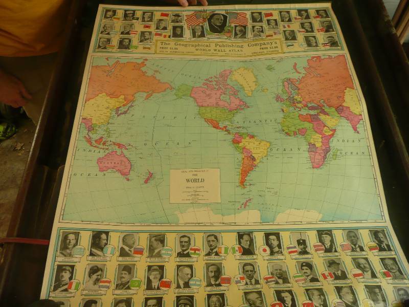 lot 184 image: 1930s World Wall Atlas