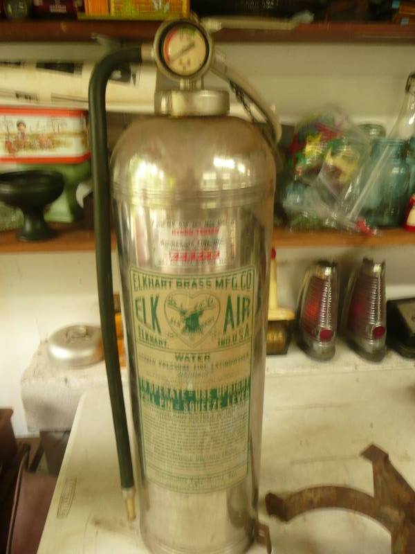 lot 205 image: Vintage Elk Air Water Fire Extinguisher