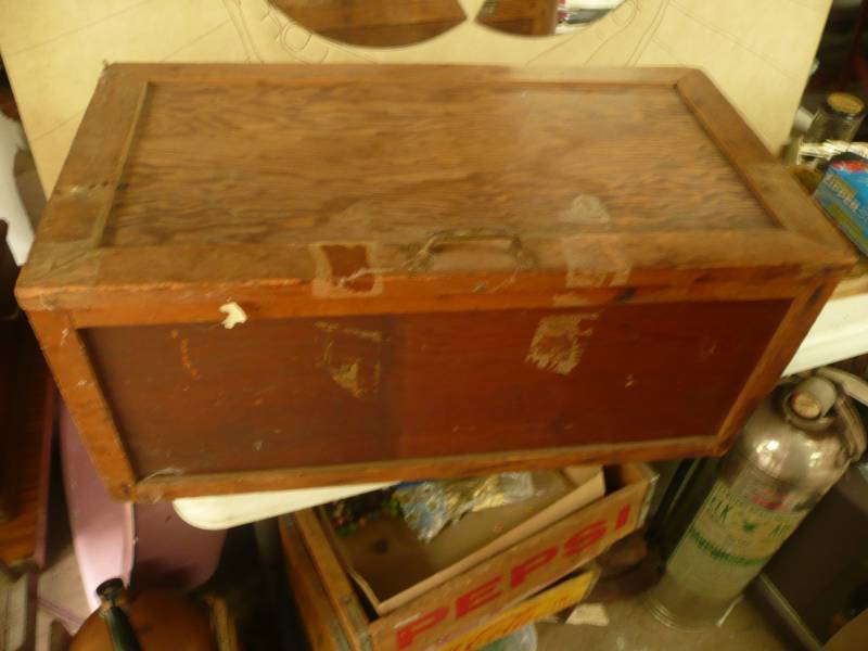 lot 227 image: OLD Hand Made Wood Box