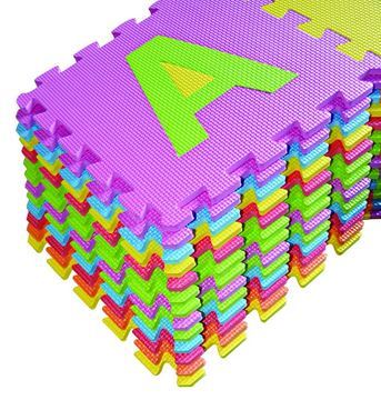 lot 82 image: Letters & Numbers Puzzle Play Mat 36 Tiles EVA Foam Rainbow Floor by Poco Divo