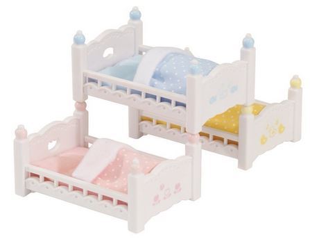 lot 97 image: Calico Critters Triple Baby Bunk Beds