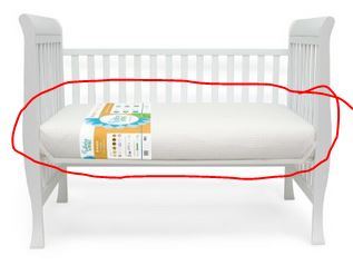 lot 171 image: Lullaby Earth Breeze 2- Stage Crib Mattress - White