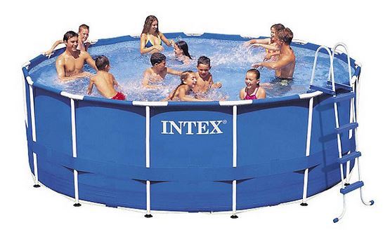 lot 211 image: Intex 15 x 48 Metal Frame Pool