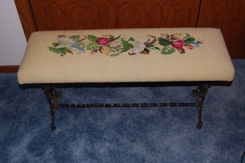 lot 43 image: Cast Iron Bed End Bench
