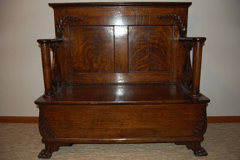 lot 93 image: Antique  Wooden Bench