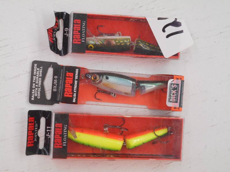 lot 124 image: (3) Unused Rapala Fishing Lures ...